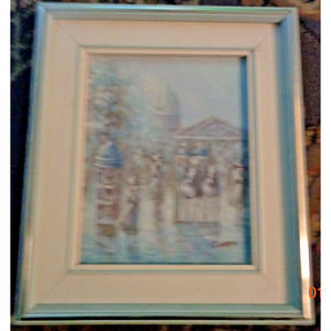 Original Oil on Canvas Paris Street Scene - J. Gaston